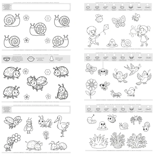 2 podgląd zestawu WIOSENNE KOLOROWANKI LOGOPEDYCZNE Z ĆWICZENIAMI.webp