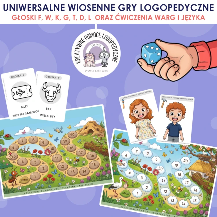 okładka zestawu UNIWERSALNE WIOSENNE GRY LOGOPEDYCZNE.webp